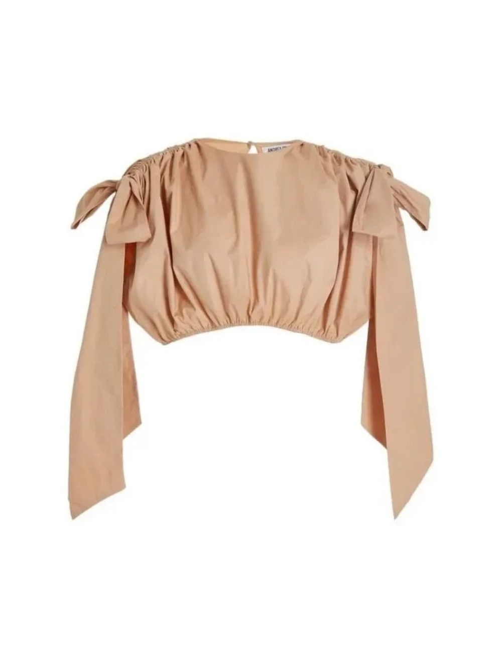 Andrea Iyamah Nude Crop Top